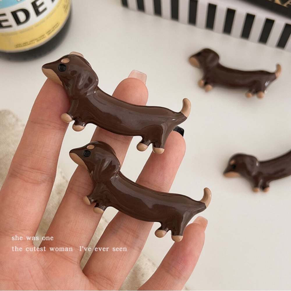 2 Cartoon Hair Clip Cute Dog Shape Side Bangs Clip